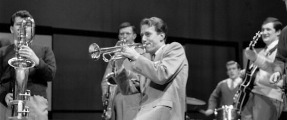 John Barry playing the trumpet