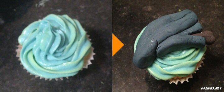 Alien cupcake