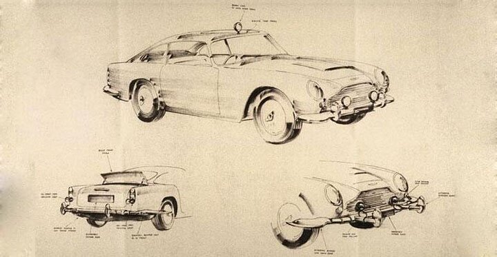 Ken Adam - Aston Martin sketch