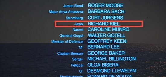 Jaws - Spy Who Loved Me credits