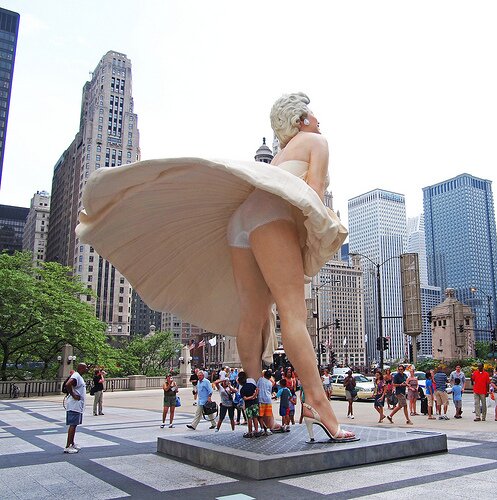Marilyn Monroe statue - Chicago