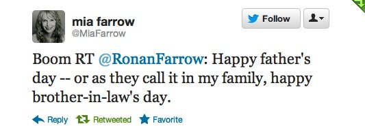 Mia Farrow tweet Father's Day