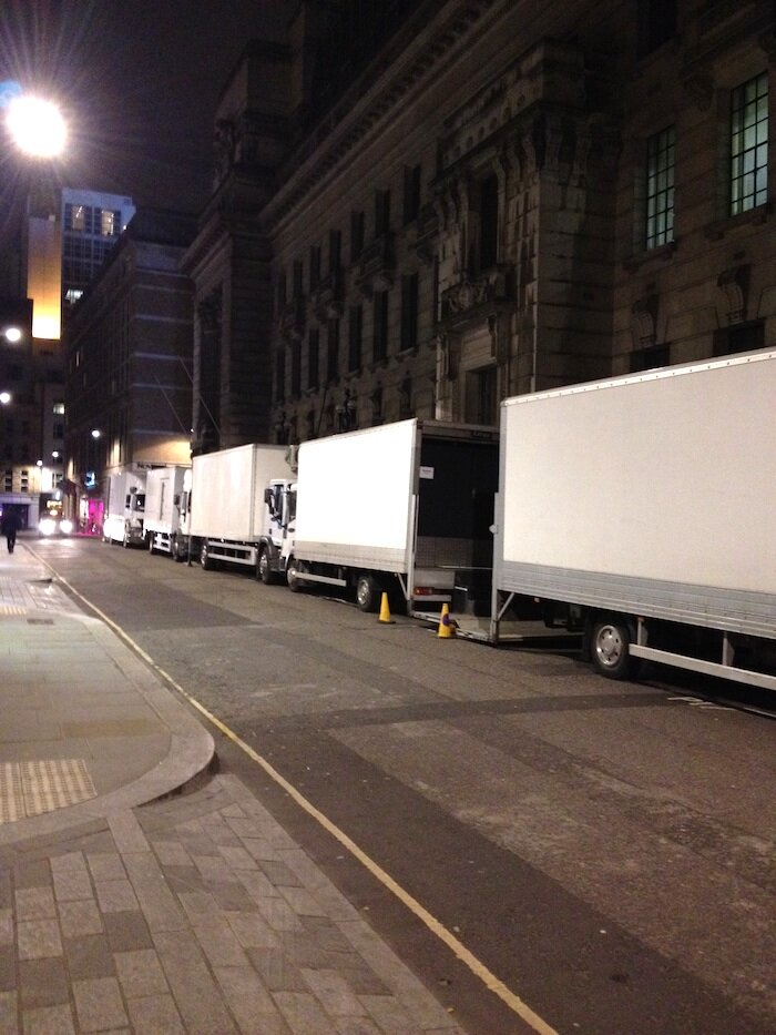 Bond 23 on-set photos, London, Trinity Square