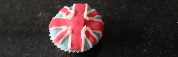 Union Flag cupcake