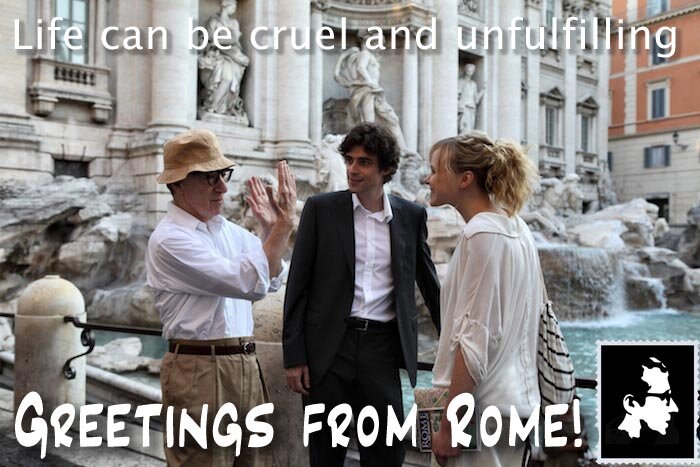 To Rome with Love - Woody Allen postcard