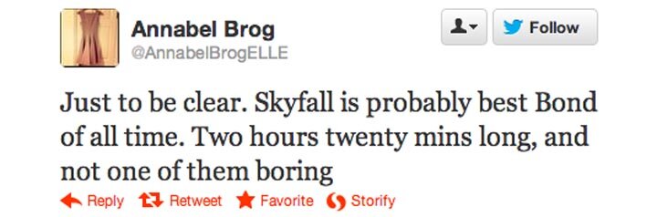 Skyfall tweet