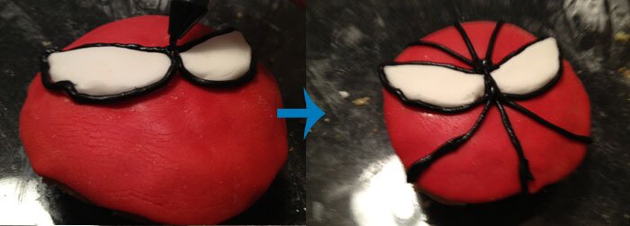 Spider-Man mask cupcake